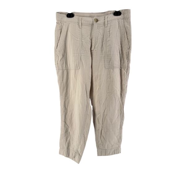 Old Navy Women's Cream Wishbone Slouchy Tapered Casual Pants Size 12 - Picture 1 of 5